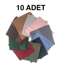 Naz İpek 10lu Set Pamuklu Damla İnci Boncuklu Eşarp 100x100 CM