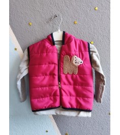 Modas Kids Montlu Üç Parça Kız Takımı Mor
