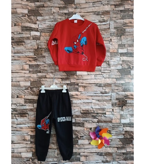 Modas Kids Örümcek Adam Desenli Erkek Takımı- Saks